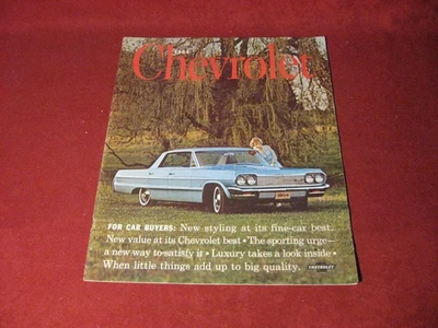 Chevy Impala Belair 1964 folleto de ventas de gran prestigio catálogo original Foto 1 de 4