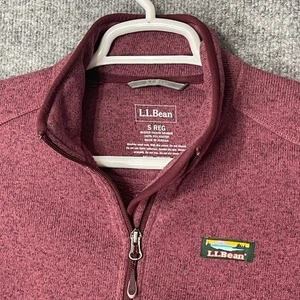 L.L.Bean giacca pile donna maglione zip intera piccolo S REG prugna erica montagna - Foto 1 di 6