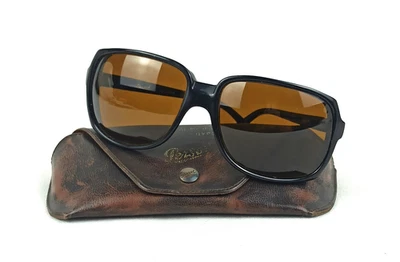 RARE 6652 PERSOL RATTI SUNGLASSES VINTAGE BLACK FRAME ITALY 60s OUTDOORS MEN - Image 1 of 4