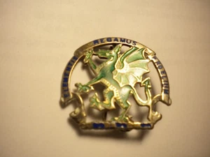 Vintage  Sterling Silver Dragon Brooch Pin with jewels - Picture 1 of 2