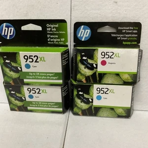 HP 952XL Ink Cartridges 1Cyan 3Magenta - Lot Of 4 - New (exp. 2023 2025 - Picture 1 of 3