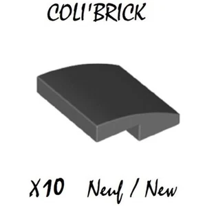 Lego 15068 - 10x Brique Courbe Slope, Curved 2x2 no Studs - Dark B. Gray - NEUF - Imagen 1 de 1