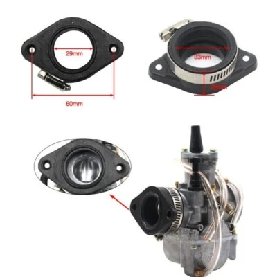 Flange Adapter Carb Manifold Intake Boot For Dirt Bike PWK 28mm 30mm Carburetor - Image 1 of 3