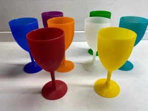8 copas de plástico reutilizables para picnic/piscina - tazas de vino/postre - 14 oz.- JUEGO DE OCHO - Imagen 1 de 8