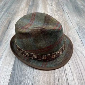 Vintage Robert Graham Mens Classic Wool & Silk Blend Plaid Fedora Hat Size M - Picture 1 of 12