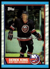 1989-90 Topps Derek King Rookie New York Islanders #6