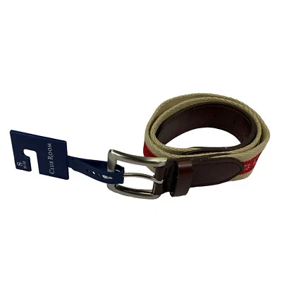 Пояс праздничный мужской Club Room искусственная кожа красный 30-32 - Изображение 1 из 3