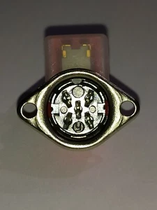 1 Fiche DIN 5 Broches Femelle 180° Connections à Souder avec interrupteur  F8h43 - Picture 1 of 6