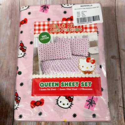 Juego de Sábanas Algodón Hello Kitty Regalos de Navidad y Lazo Talla Reina (NUEVO) Foto 1 de 2