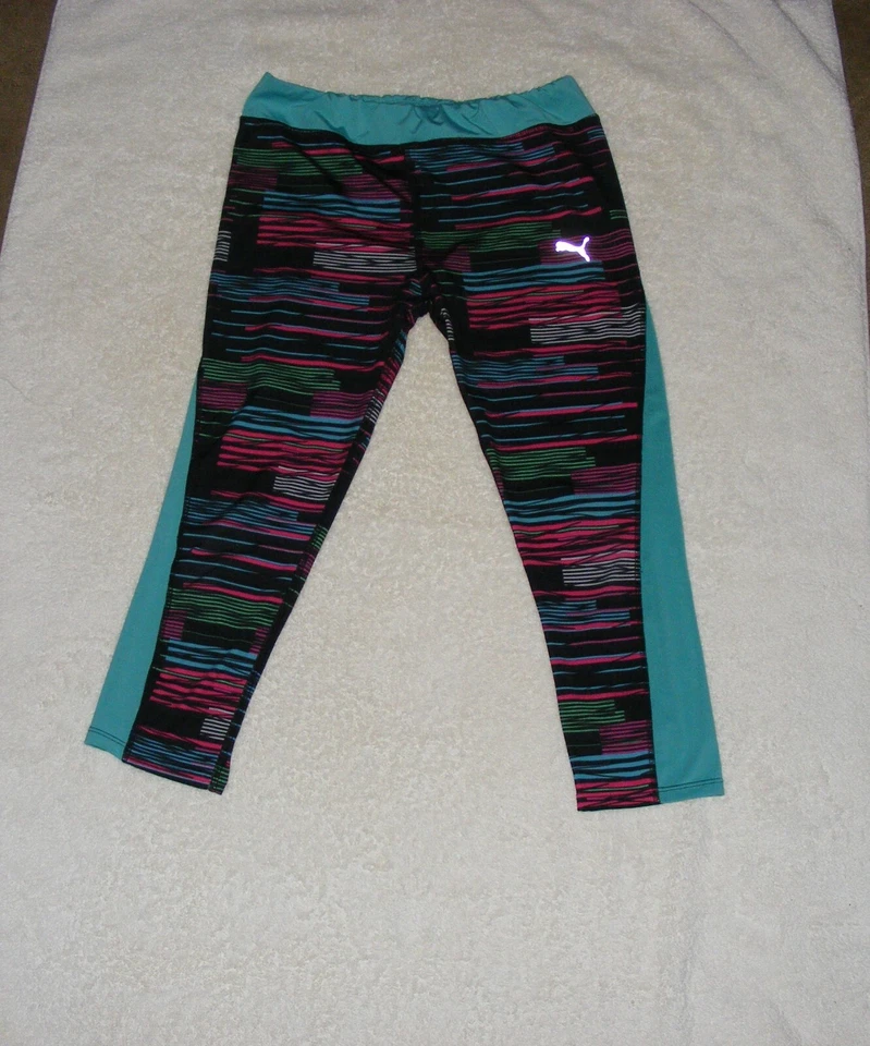 Puma Multicolor Elastic Waist Capris - Size 12-14 - Изображение 1 из 2
