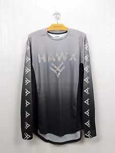 Camisa Pullover Hawx Work Gear Para Hombres Ombre Negra Gris Manga Larga Talla Med - Imagen 1 de 11
