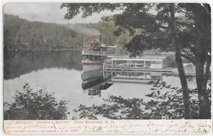 Vintage Postcard 1906 Color Steamer Ship Armenia White Lake Sunapee N.H. - Picture 1 of 2