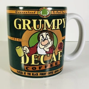 Grumpy Coffee Mug Disney Black Forest Mining Seven Dwarves 4.25" Authentic - Picture 1 of 12