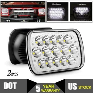7x6" LED Headlight Hi-Lo Beam Headlamp For Jeep Cherokee XJ Toyota Truck Pickup - Picture 1 of 12