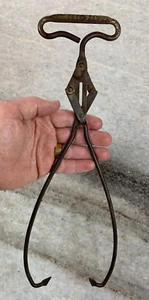 Lawyer Gift Antique NEW STATE ICE CO. Steel Ice Block Tongs OKLAHOMA V. Liebmann - Picture 1 of 12