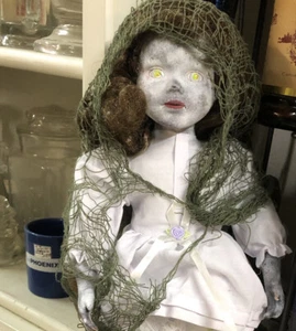 Gothic Ghostly Creepy Haunted Horror Prop Fashion Doll Decoration 5 Porcelain - Picture 1 of 22