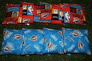 Cornhole Sitzsäcke 8er Set ACA Regulation Bags NBA OKLAHOMA THUNDER - Bild 1 von 2