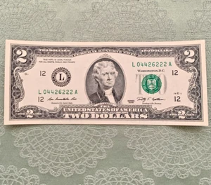 2009 SERIES $2 DOLLAR Bill Stamp L12 San Francisco - Picture 1 of 6