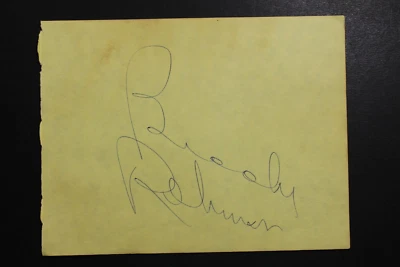 Brooks Robinson HOF Baltimore Orioles Authentic Autograph Signed 5x6 Album Page - Image 1 of 2