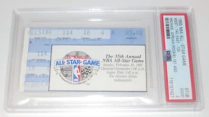MICHAEL JORDAN 1985 NBA ALL-STAR GAME DEBUT TALÓN INDIANAPOLIS PSA 2 - Imagen 1 de 4