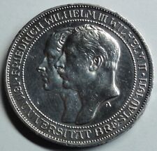 Серебряные монеты 3 марки Империи Германского рейха 1871-1945 г. DT