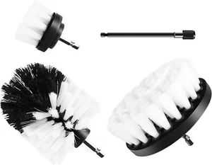 White 4 Pack Cleaning Drill Brush Power Scrubber Shower Shower Grout Tile Floor - Picture 1 of 8