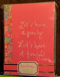 LILLY PULITZER NOTEBOOK SET OF 3 BLANK LINED GRID PAGES PARTY BEACH NEW FASTSHIP - Picture 1 of 2