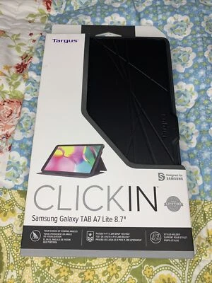 Targus THZ903GL Click-In Case For 8.7 Samsung Galaxy Tab A7 Lite - Black/Char... - Image 1 of 2