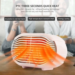 Mini Electric Heater Portable Desktop Home Office Winter Warmer Fan Air Heater - Picture 1 of 12
