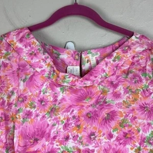 Vintage anni 50/60? Abito tubino AM&A rosa floreale retrò rosa in su nuovo con etichetta taglia M/L - Foto 1 di 11