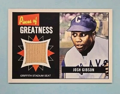 2005 Bowman Heritage Josh Gibson Pieces Of Greatness Griffith Stadium Seat Relic - Image 1 of 2