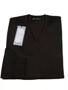 Maglia Pullover uomo IL GRANCHIO Tg, 48 Cotone Scollo a V Marrone Manica lunga - Foto 1 di 2