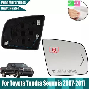 Passenger Side Heated Signal Mirror Glass For Toyota Tundra Sequoia 2007~2017 - Picture 1 of 7