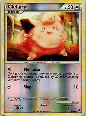 Pokemon TCG Clefairy 54/95  Reverse Holo -HGSS Call of Legends