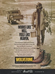 Wolverine Boots 1996 - Fisherman Old Chevy Pickup - Funciona como el infierno - Anuncio impreso - Imagen 1 de 1