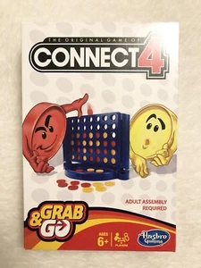 Connect 4 Game Hasbro Grab & Go Travel Game Ages 6+ - Picture 1 of 2