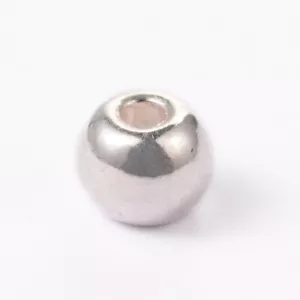 Tibetan Silver Spacer Beads Smooth Round 4mm Diameter Solid 50pcs - Picture 1 of 2