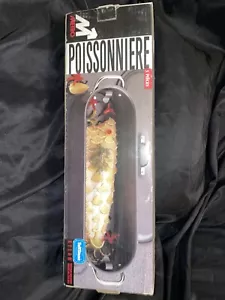 Metro Poissonniere 17" Fish Poacher Pan 3 Piece Set Non-Stick Heavy Gauge Steel - Picture 1 of 19