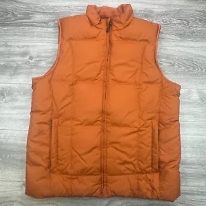 Eddie Bauer Premium Goose Down Puffer Vest Mens Medium Tall Rust Hunting Jacket - Picture 1 of 15