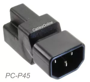 IEC 320 C14 Male to Nema 5-15R Female Power Adapter, PC-P45 - Picture 1 of 3