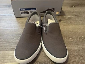 Hurley Arlo Slip On Men’s Canvas Shoe, Size 9 Gray/White New In Box - Picture 1 of 12