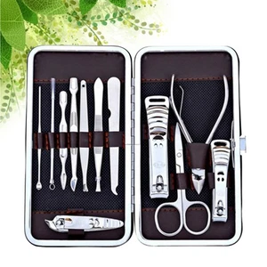 12pcs Stainless Steel Nail Clipper Cutter Trimmer Toenail Pedicure Ear Pick - Picture 1 of 11