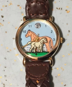 TEMPI HORSES THEMEN-ZIFFERBLATT DAMENUHR ARMBAND BIS ZU 6-1/4" OHNE BOX - Bild 1 von 15