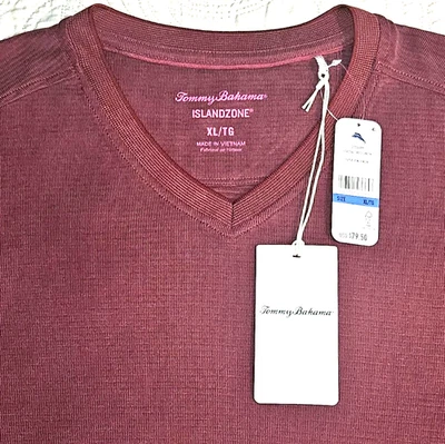 CAMISETA NUEVA TOMMY BAHAMA, HOMBRE XL, COSTERA CREST ISLAND-ZONA CUELLO EN V UV🌞-PRECIO DE VENTA SUGERIDO POR EL FABRICANTE 79,00 $ Foto 1 de 4