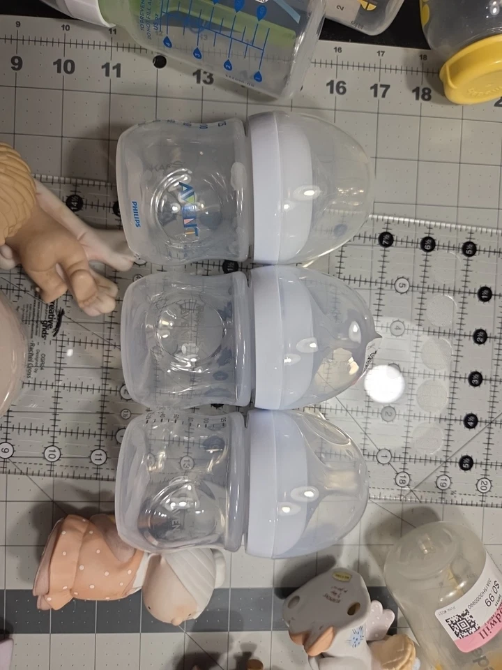 Philips AVENT 3 个盖子和奶嘴瓶 聚乙烯。  — 第 1/4 张图片