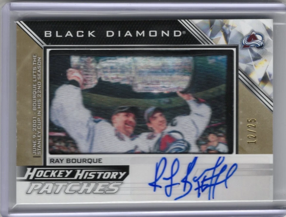 25-26 BLACK DIAMOND HOCKEY HISTORY PATCHES AUTO RAY BOURQUE 12/25 - Image 1 of 1