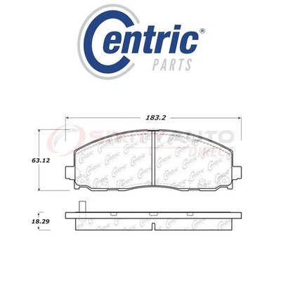 Centric Posi Quiet Disc Brake Pads w Shims for 2012-2016 Chrysler Town & cn - Image 1 of 4