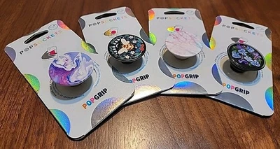 NEW! Lot of 4 (Four) Genuine PopSockets Phone Grip and Stand with Swappable Tops - Image 1 of 4