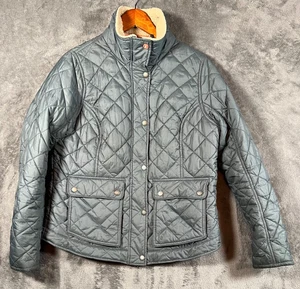 Chaqueta acolchada de calle BARBOUR para mujer talla US 10 gris cuello polar - Imagen 1 de 12