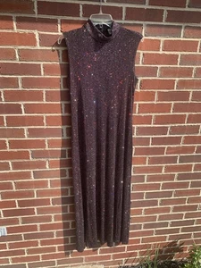 Vintage Ronni Nicole glitzerndes glitzerndes 70’s Disco Style langes Kleid Dress Gr. 6/8 - Bild 1 von 7